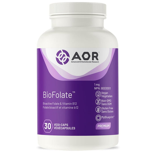 30 Vegetable Capsules | AOR BioFolate