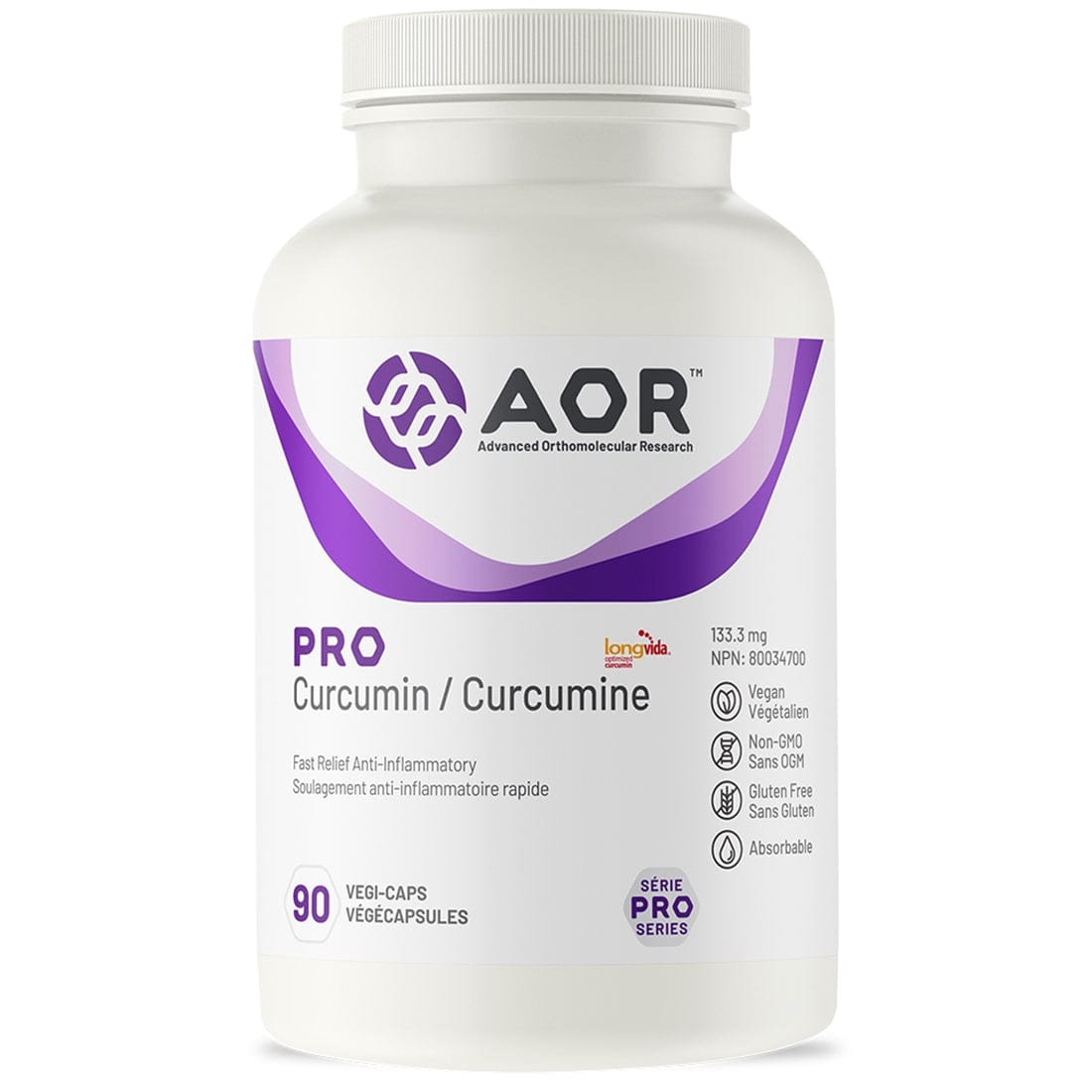 AOR Pro Curcumin 133.3mg, 90 Capsules