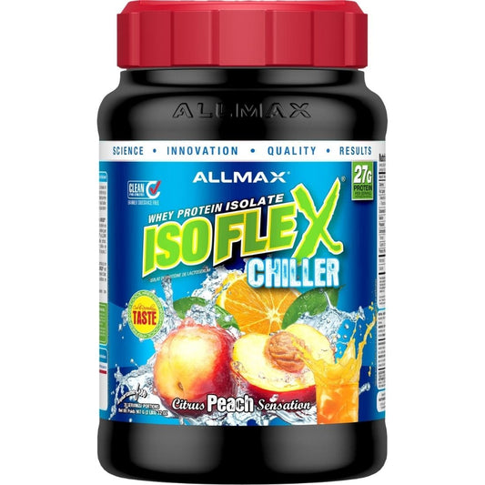 Allmax Isoflex Chiller Whey Isolate Juice Protein, 0g Sugar, 99% Lactose Free, 2lb CLEARANCE 20% Off Exp 11/25 Final Sale