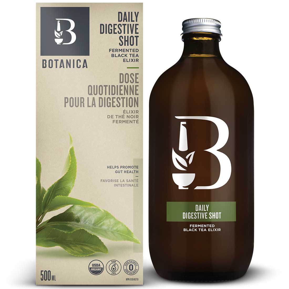 Botanica Daily Digestive Shot Formerly Fermented Kombucha Certified Organic