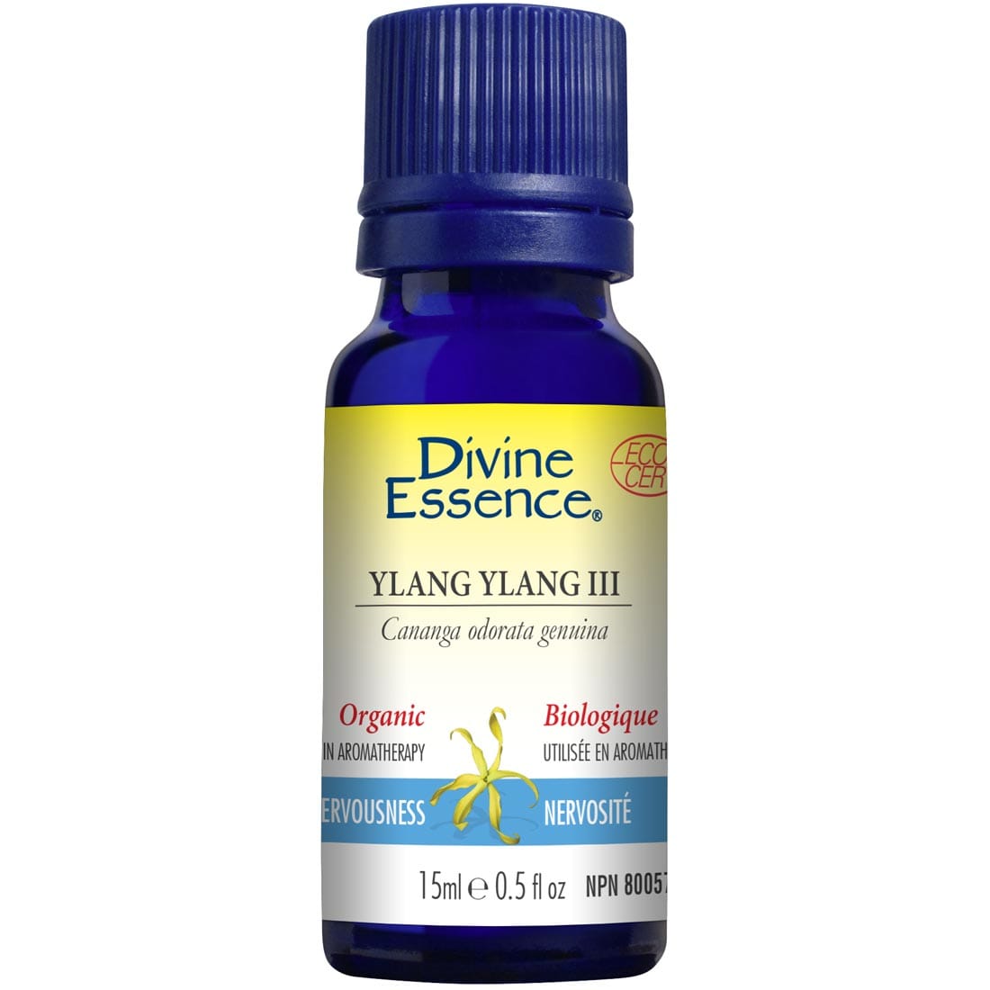 Divine Essence Ylang Ylang III Essential Oil (Organic), 15ml