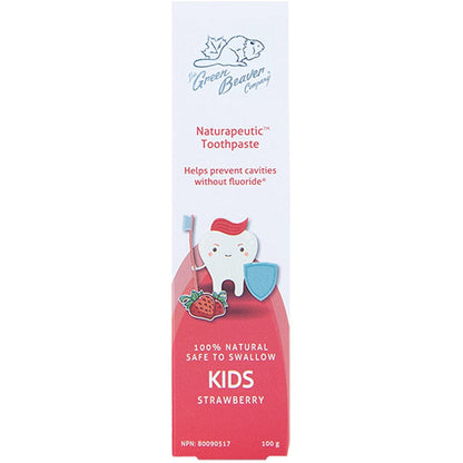 Green Beaver Naturapeutic Kids Toothpaste, Great Taste, 100% Natural & Safe to Swallow, 100g