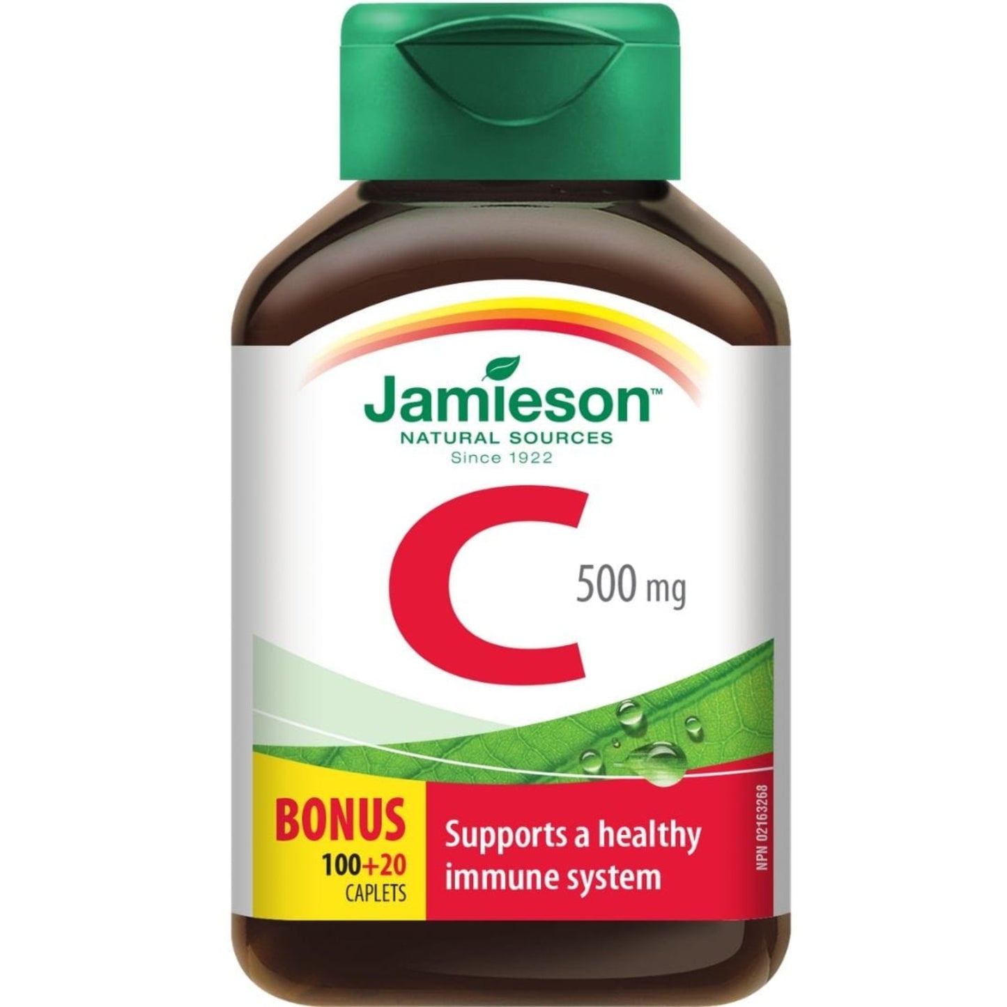 Bonus, 100+20 Caplets | Jamieson Vitamin C 500 mg