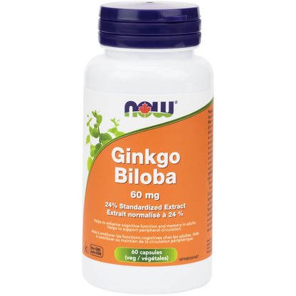 NOW Ginkgo Biloba 60mg Capsules