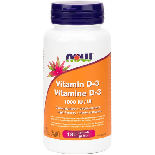 NOW Vitamin D3 1000IU Softgels