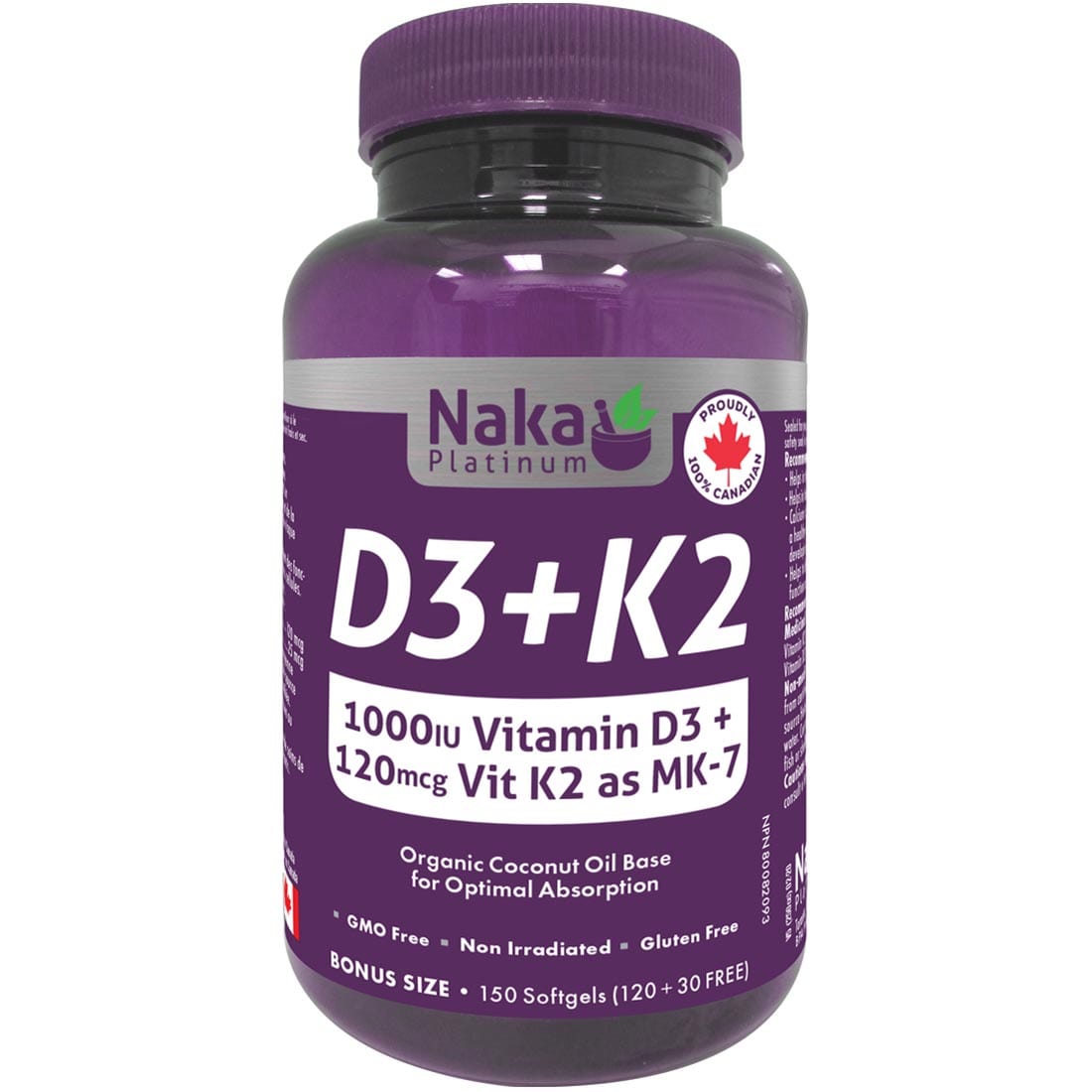 Naka Platinum D3 K2 Softgels