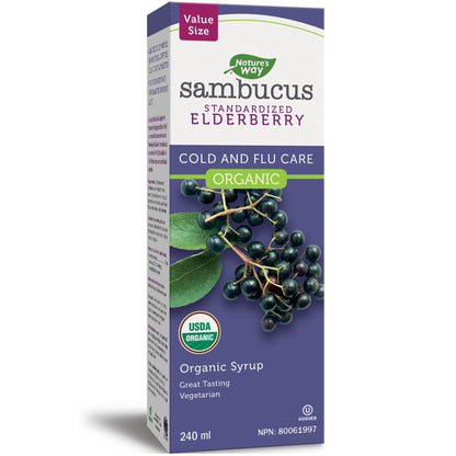 Nature's Way Organic Sambucus Syrup, Standardized Elderberry Syrup