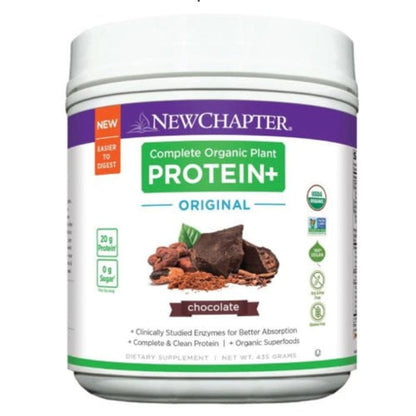 New Chapter Complete Organic Plant Protein+ Fuel & Replenish Chocolate, 20 Servings