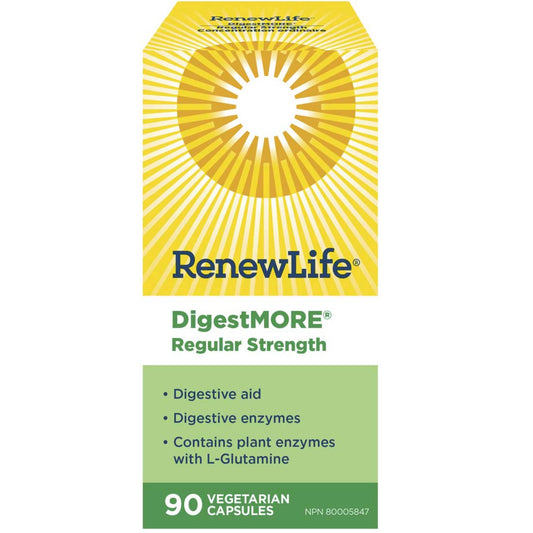 90 Vegetarian Capsules | RenewLife DigestMORE Regular Strength