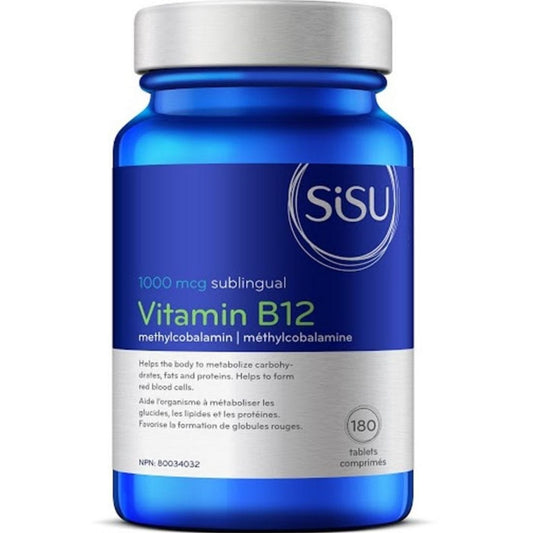 SISU Vitamin B12, Methylcobalamin, 1000mcg, 90-180 Tablets