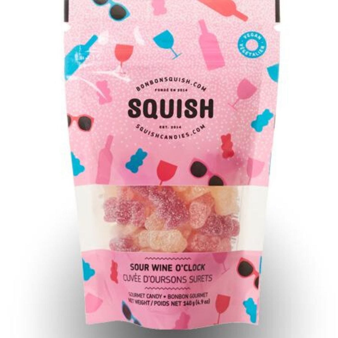 Squish Candies Sour Wine O'Clock (Vegan), 140g