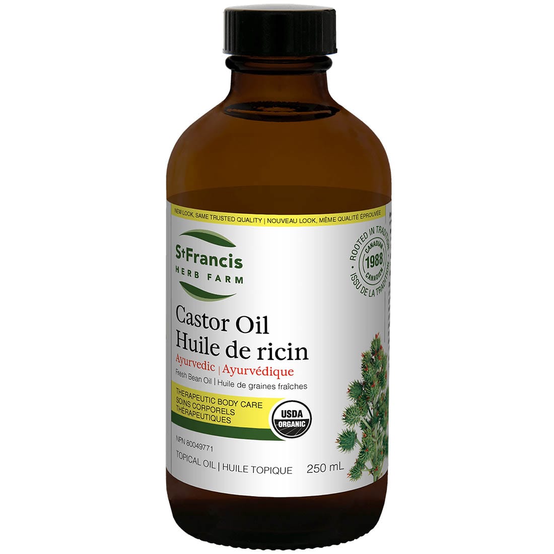 St. Francis Castor Oil Organic Hexane Free Expeller Pressed