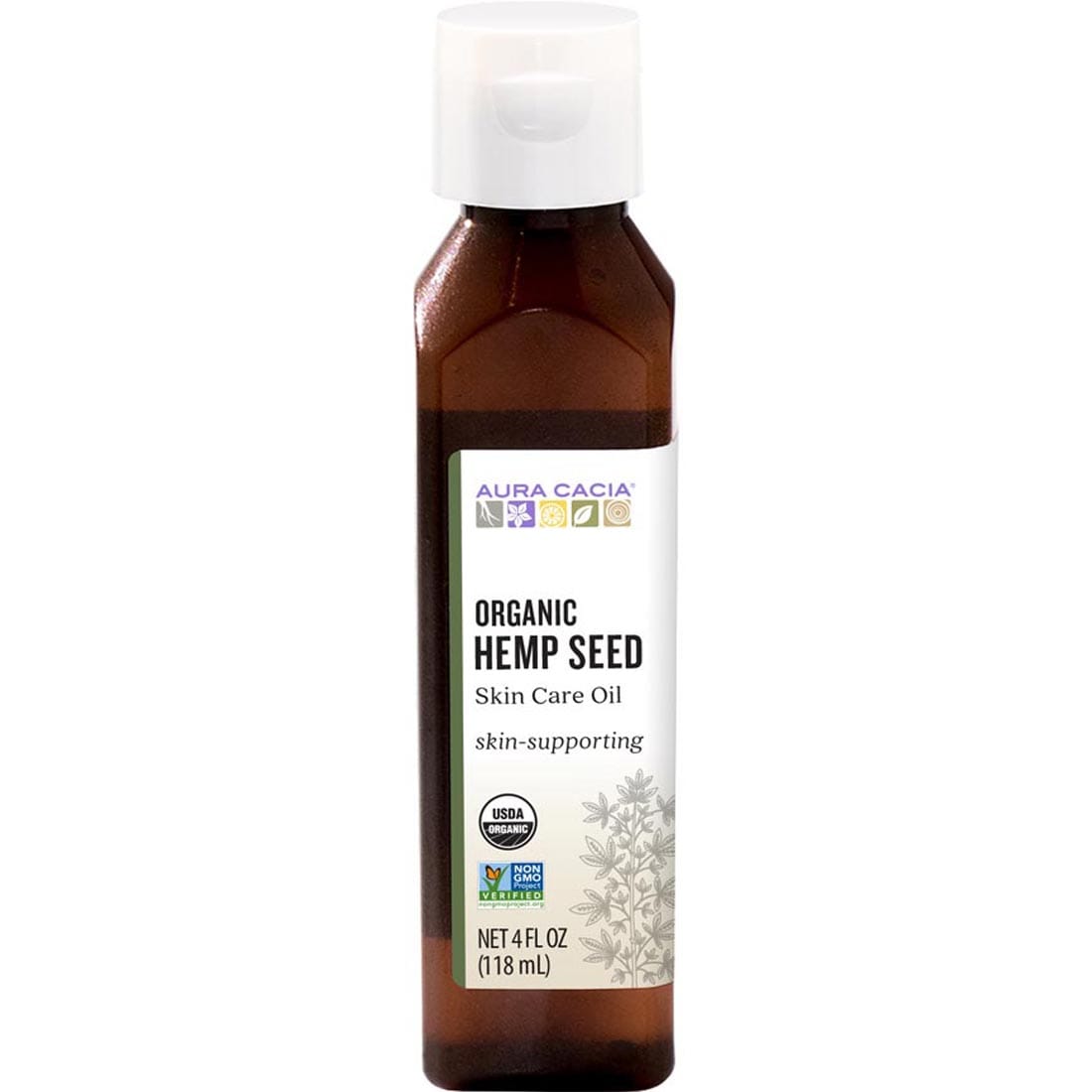 Aura Cacia Organic Hemp Seed Oil, 118ml