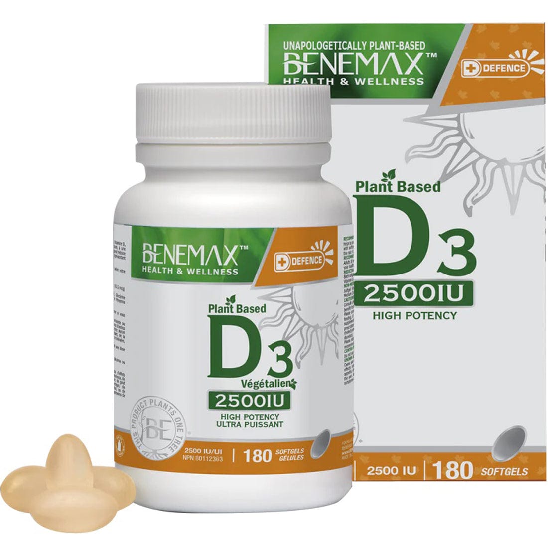 Benemax Plant Based Vitamin D3 2500IU Softgels