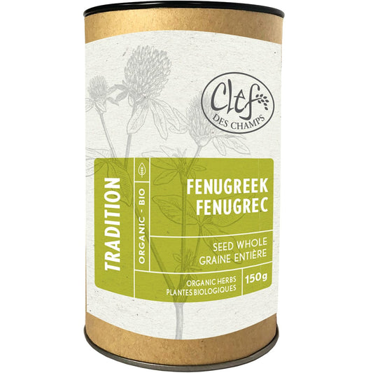 Clef des Champs Fenugreek Whole Organic Loose Seeds, Case of 6 x 150g