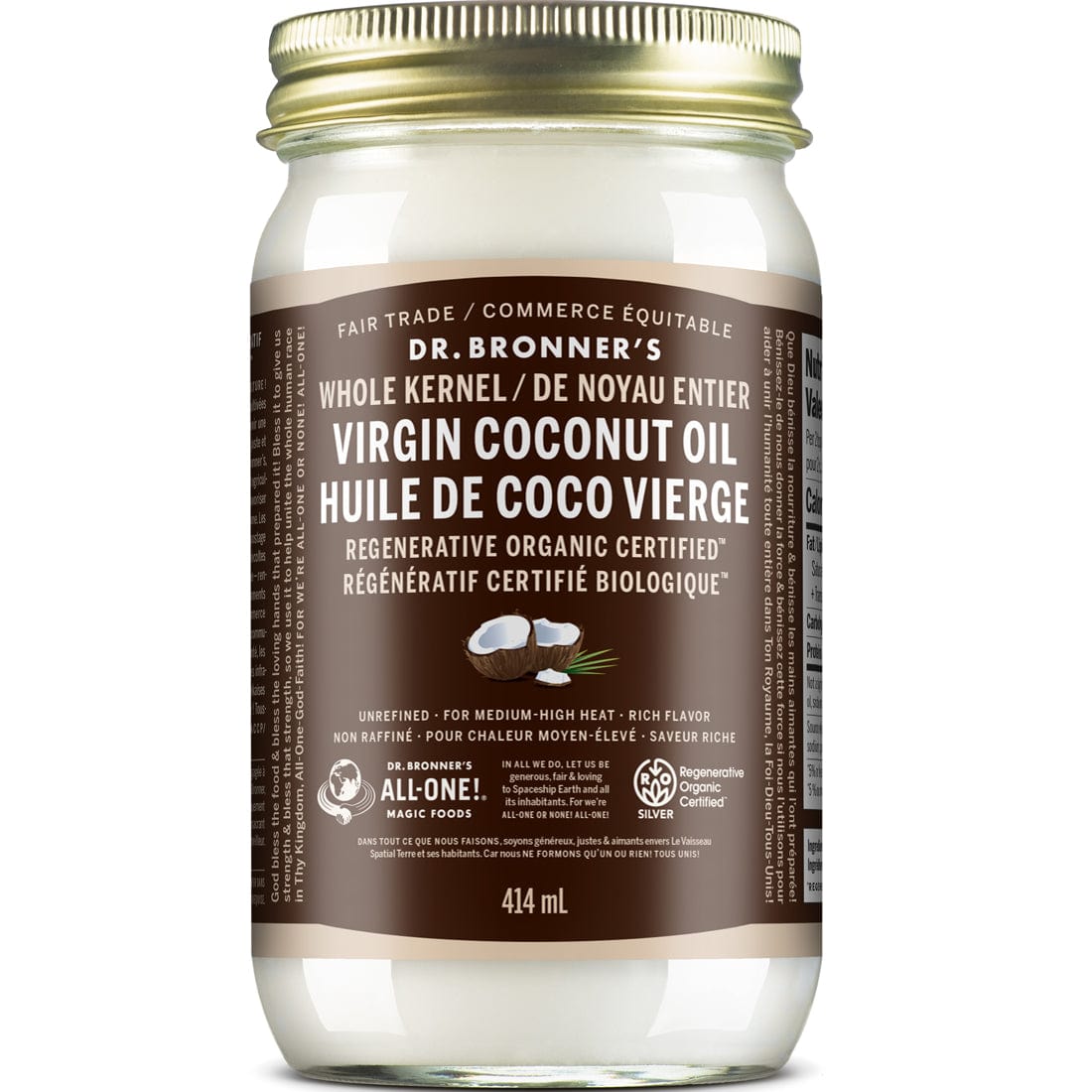 Dr. Bronner's Whole Kernal Virgin Coconut Oil