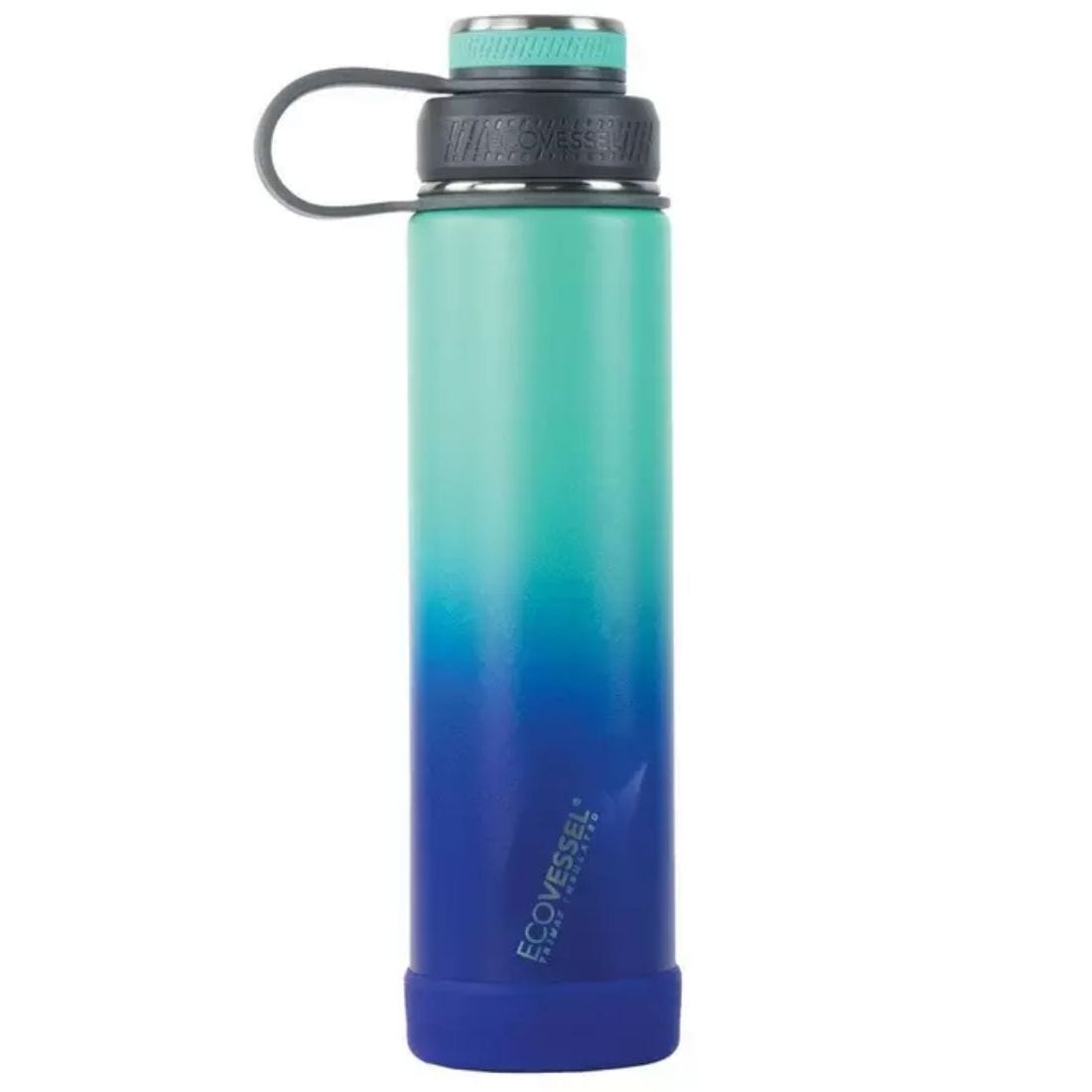 EcoVessel Boulder Stainless Steel Water Bottle, Triple Insulated, 14hr Hot, 74hr Cold with Tea Strainer, 710ml