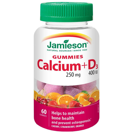 Jamieson Calcium + Vitamin D Gummies, 60 Gummies, 50% Off Expiry: Oct 2024 Final Sale