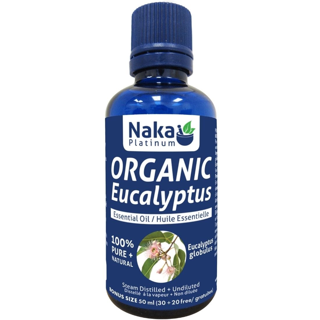 Naka Platinum Organic Eucalyptus Essential Oil, 50ml