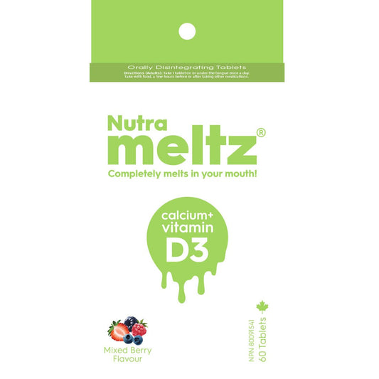 Nutrameltz Calcium Plus Vitamin D3, 60 Orally Dissolving Tablets (50% Off, Expiry: Mar 2025, Final Sale)