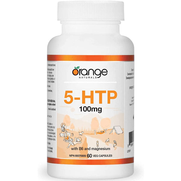 Orange Naturals 5 HTP 100mg with B6 and Magnesium 60 V Capsules