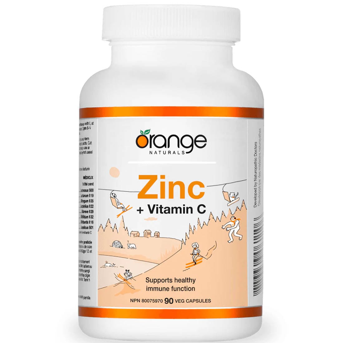 Orange Naturals Zinc Citrate 50mg with Vitamin C, 90 Capsules – Vitamart.ca