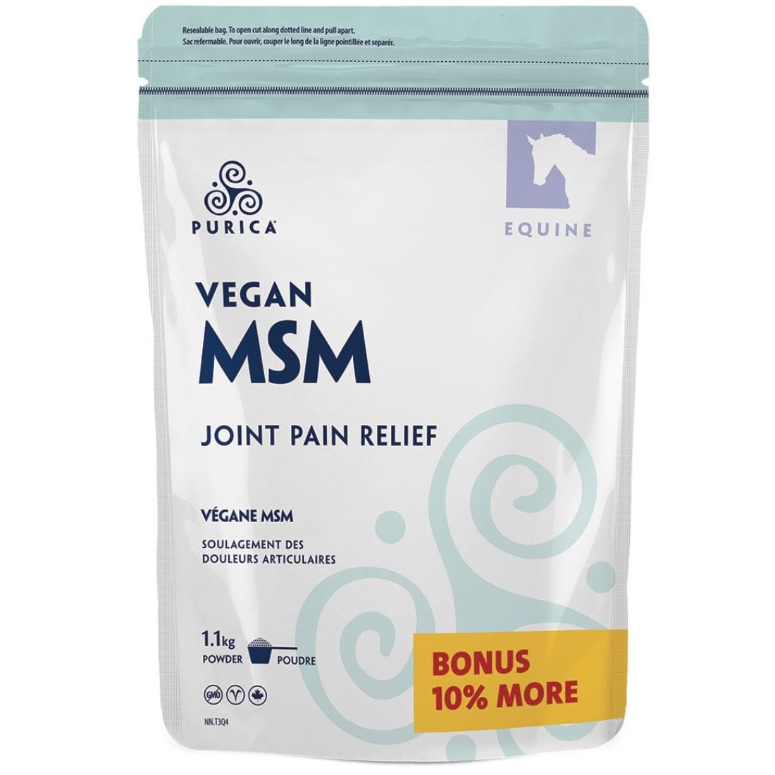 Purica Animal Vegan MSM Powder Horses Dogs Cats Small Animals