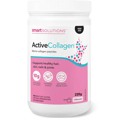 Smart Solutions Active Collagen Powder, Marine Collagen Peptides, 220g (Formerly Lorna Vanderhaeghe Active Collagen Powder)